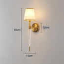 Retro American crystal wall light for living room decor