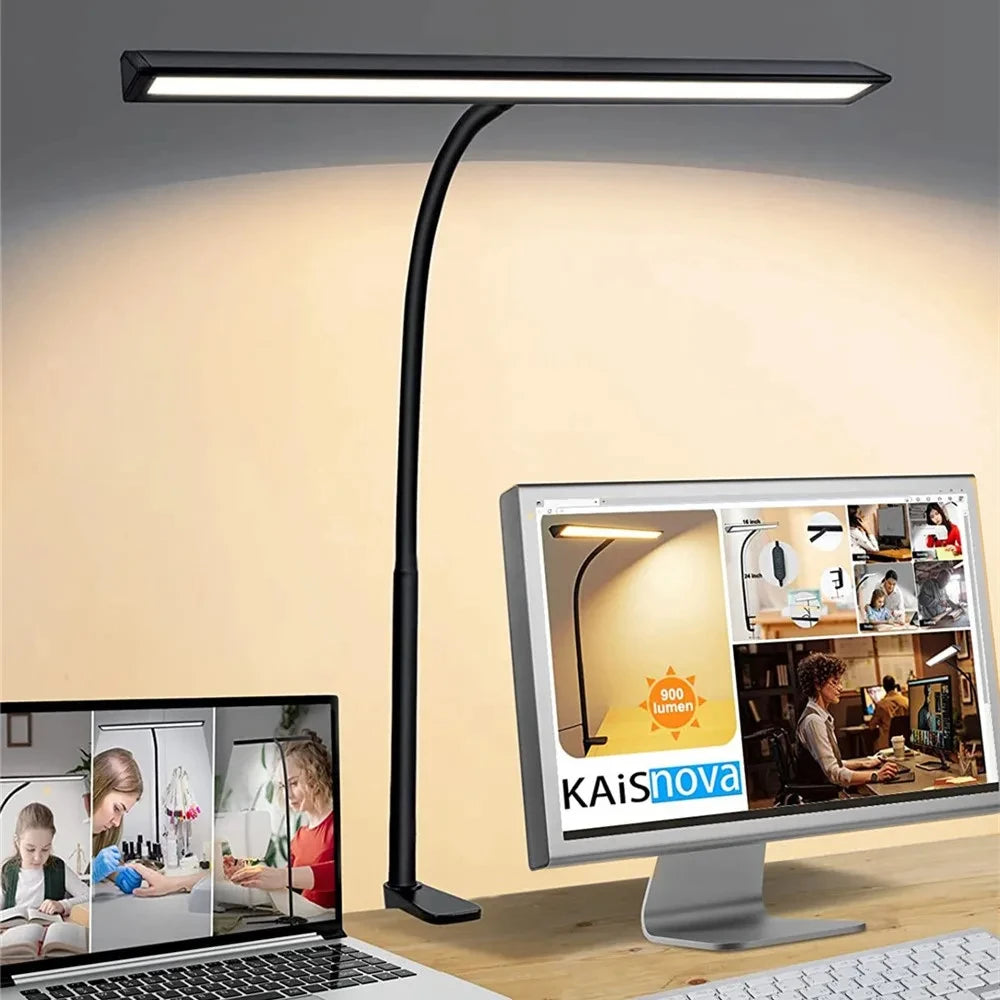 Foldable LED clip desk lamp with eye protection, 3 modes and 10 brightness levels - vue 10 sur 10