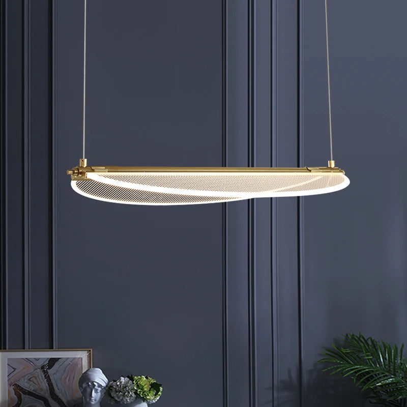 Minimalist rectangular adjustable angle chandelier