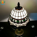 Antique decorative glass Tiffany-style table lamp