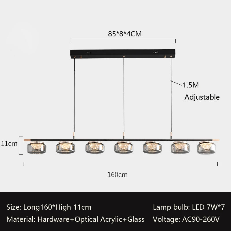 High-end Italian minimalist chandelier for modern lighting - vue 10 sur 12