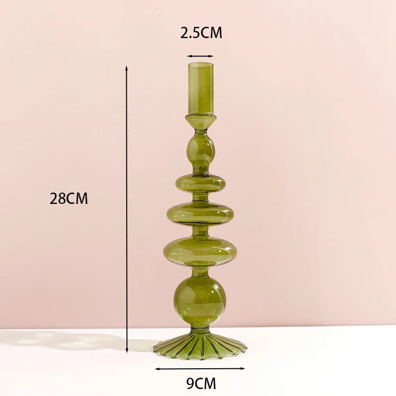 European glass candle holder for decoration and weddings - vue 12 sur 30