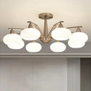Modern metal chandelier with decorative LED lighting