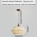 Modern wood and hemp rope pendant light for elegant interiors