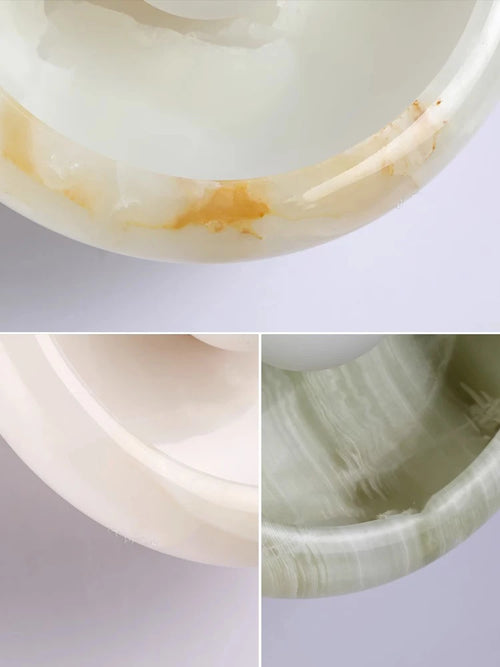 Luxury LED jade wall light for hotel or villa - vue 10 sur 13