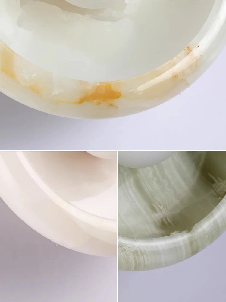 Luxury LED jade wall light for hotel or villa - vue 10 sur 13