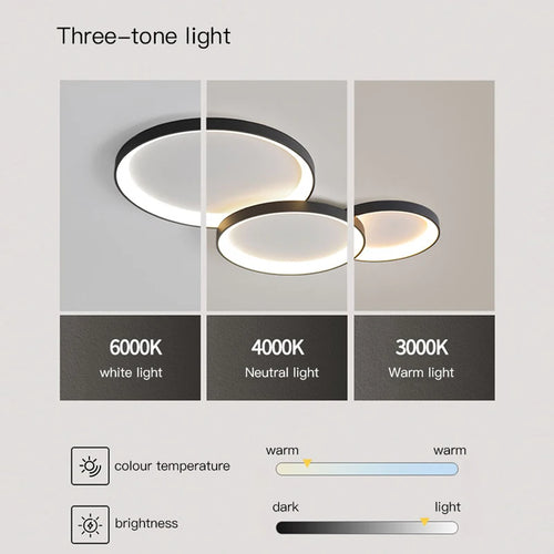 Modern minimalist LED chandelier for trendy interiors 2023 - vue 7 sur 12