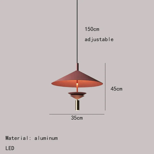 Modern indoor metal pendant light with soft illumination - vue 9 sur 14