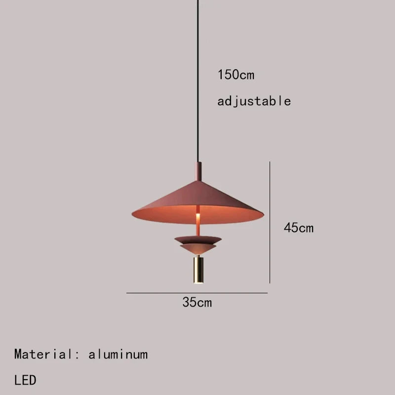 Modern indoor metal pendant light with soft illumination - vue 8 sur 14