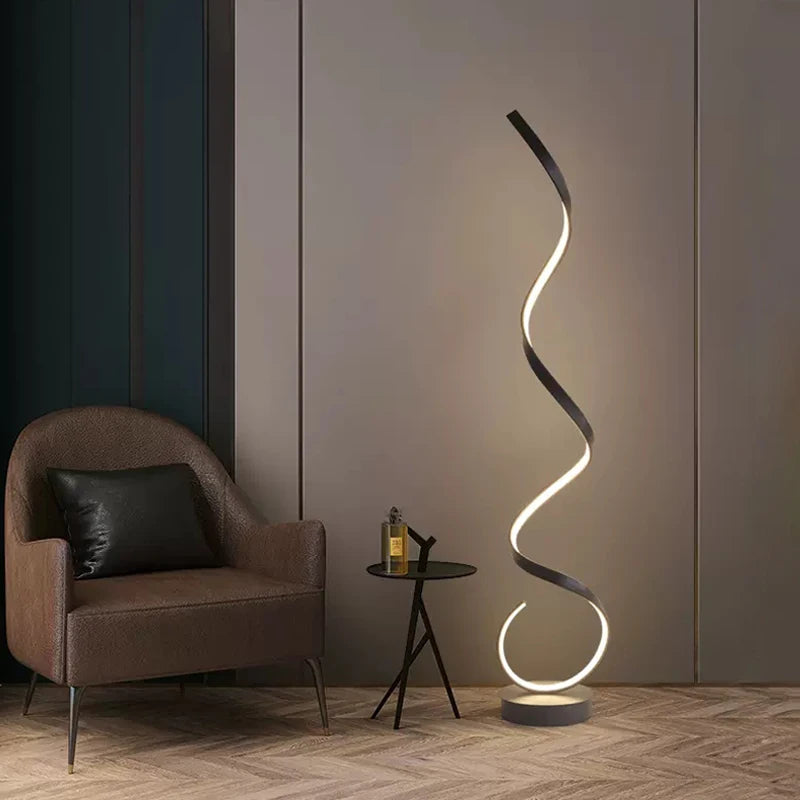 Modern LED strip floor lamp