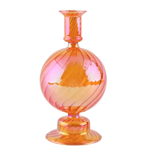 Retro glass taper candle holders for elegant decor - vue 32 sur 32