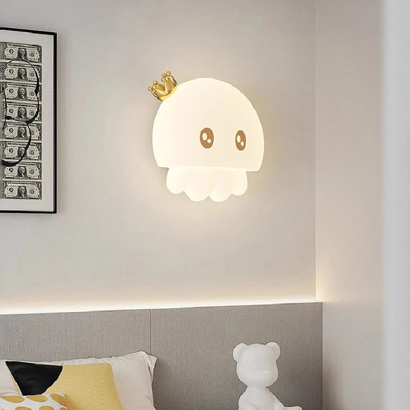 Cute octopus bedside lamp for children's room creative decor - vue 4 sur 9