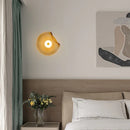 Art deco style grey amber glass LED wall light