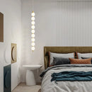 Art deco style glass pendant light in gold and chrome