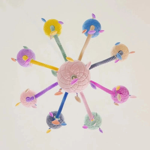 Children's rainbow chandelier macarone kawaii LED - vue 6 sur 14