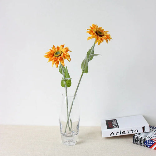 Artificial sunflower bouquet wedding party home decoration plants - vue 4 sur 8