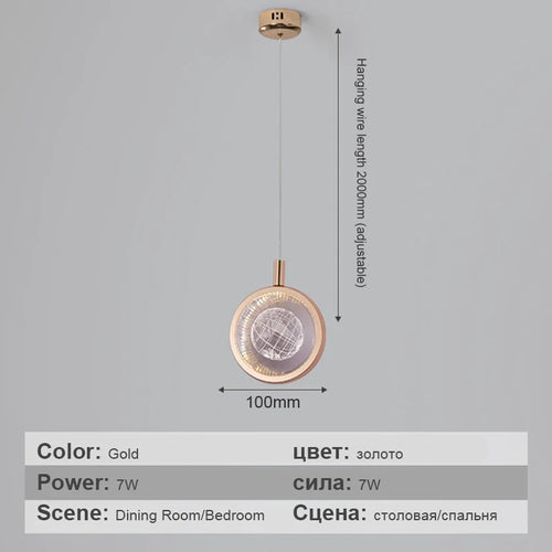 Luxury crystal pendant light for modern interior decor - vue 10 sur 10