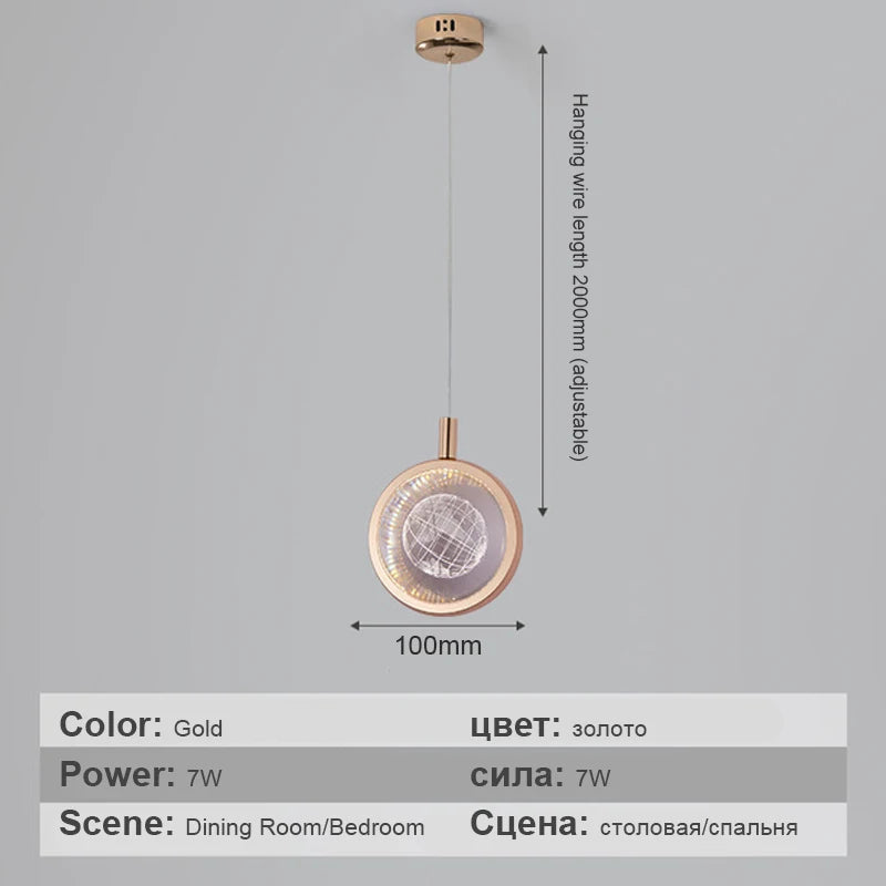 Luxury crystal pendant light for modern interior decor - vue 9 sur 10