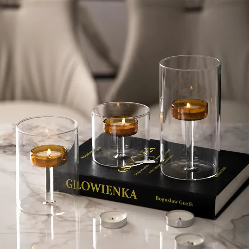 Luxury candle holder for romantic dinners, elegant and refined
