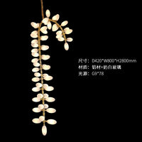 Modern Luxury White Glass Grape Shaped Duplex Villa Chandelier, Living Room, Dining Room, Hotel Circular Decorative Chandelier