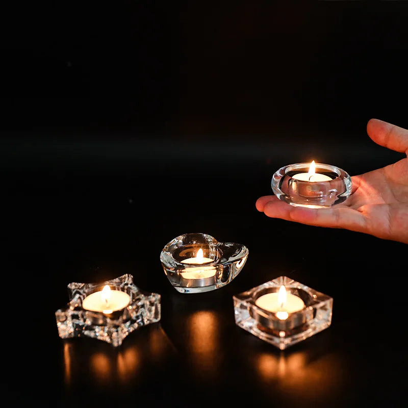 Creative glass tealight candle holder elegant decoration