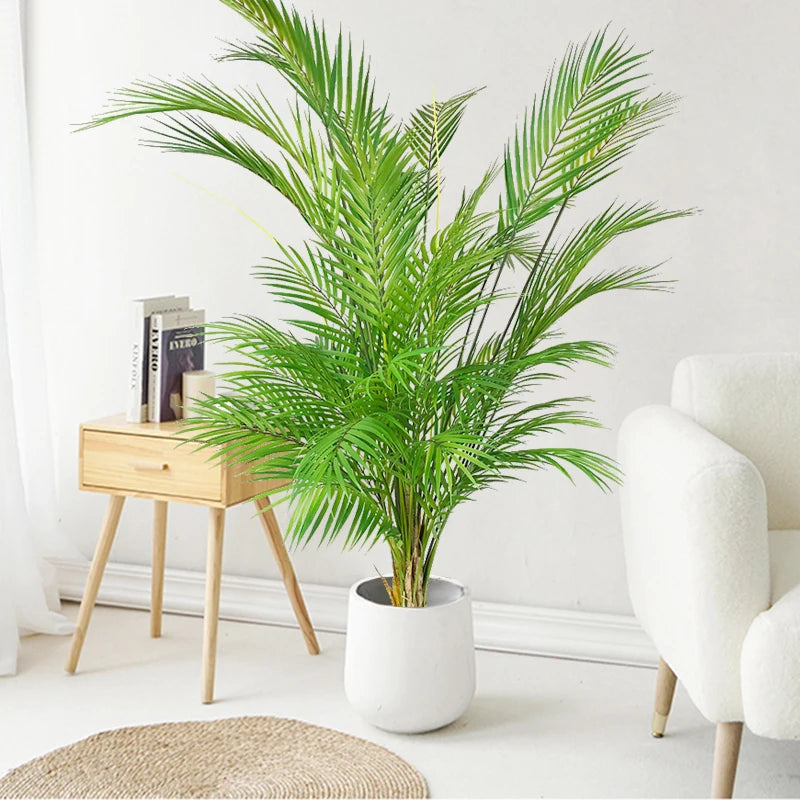Artificial monstera palm tree and fern for indoor and outdoor decor