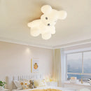 Modern white bear ceiling light for children's room
