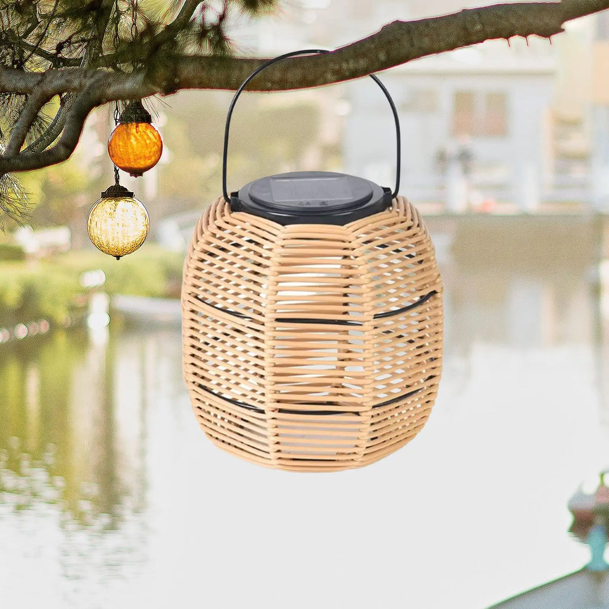 Solar lanterns for outdoor lighting and decoration