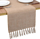 Natural jute table runner rustic farmhouse style