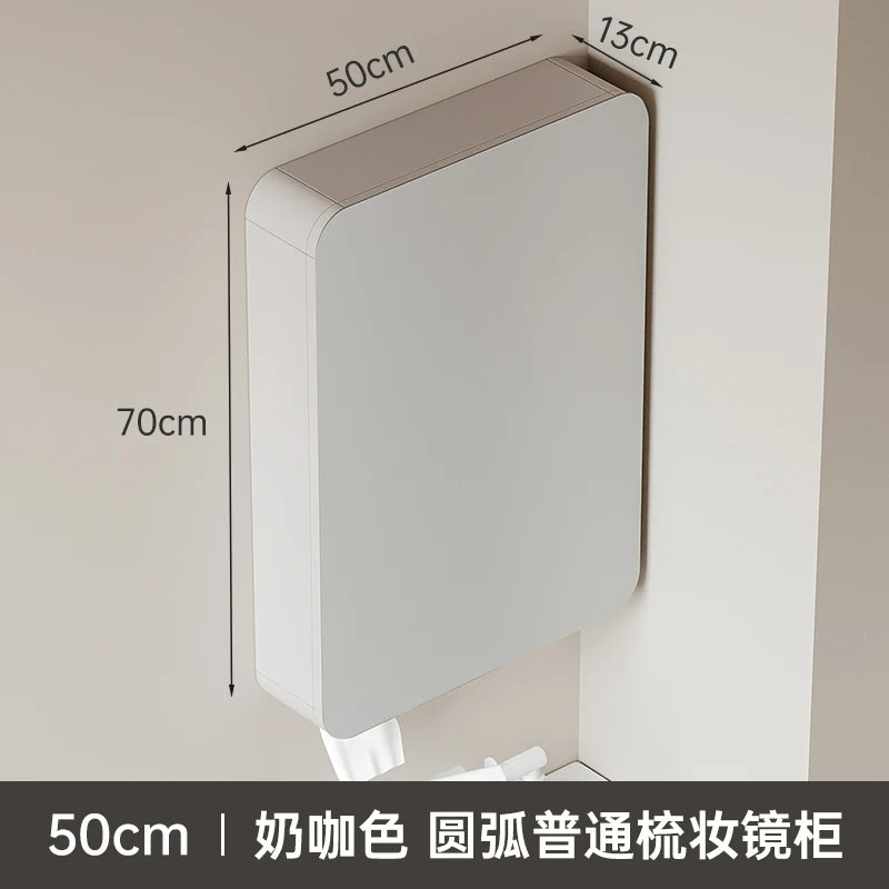 circular aluminum wardrobe with mirror, smart lighting and storage - vue 27 sur 32