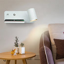 Modern LED wall light with USB and wireless charging