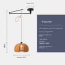 Modern creative LED chandelier with artistic retractable wooden arm