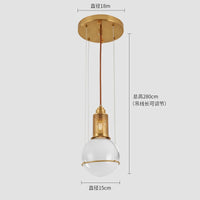 Modern Nordic style crystal ball pendant light for interior decoration