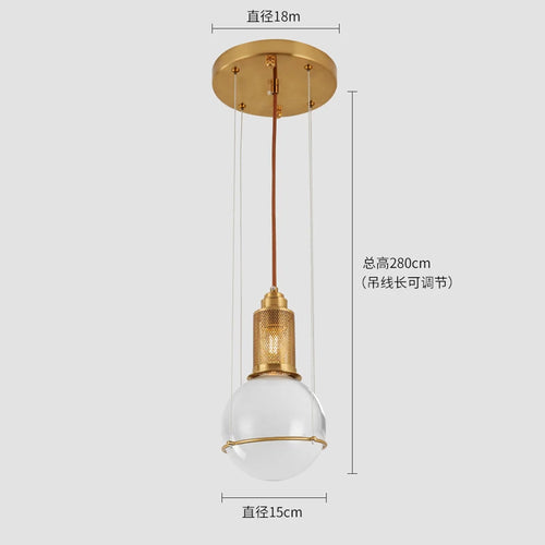 Modern Nordic style crystal ball pendant light for interior decoration