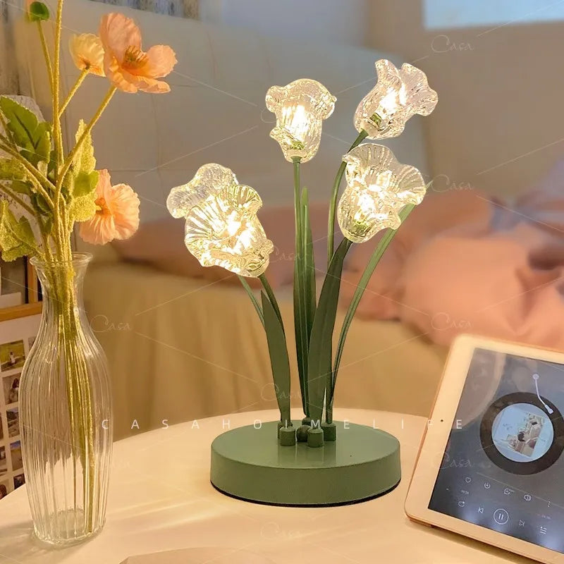 Nordic decorative LED flower floor lamp for indoor use