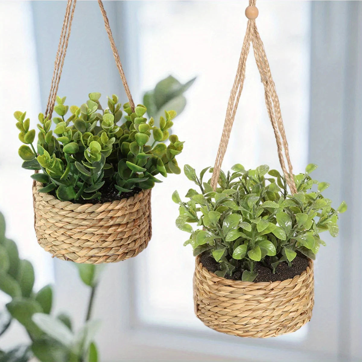 artificial plants eucalyptus rosemary green decoration in pot
