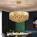 Modern crystal LED chandelier with dimmer