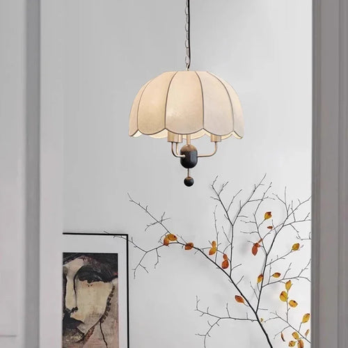 French luxury fabric chandelier for interior decoration - vue 4 sur 9