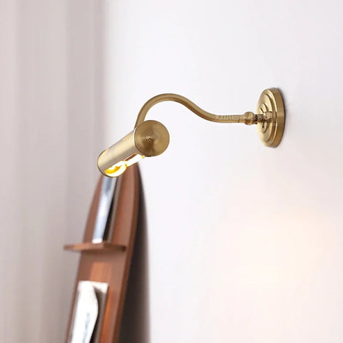 Decorative brass wall light in minimalist Japanese retro style - vue 4 sur 8