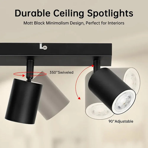 Adjustable LED pendant ceiling light with track lighting - vue 9 sur 11