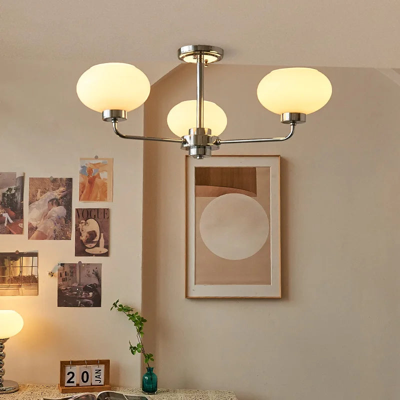 Modern Bauhaus glass chandelier for Nordic living room