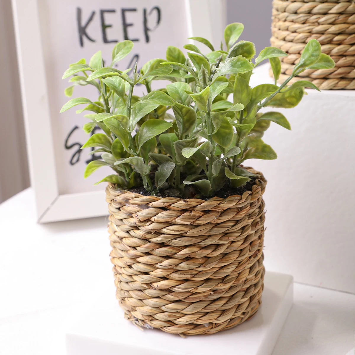 artificial plants decorative eucalyptus flowers in pot 17 cm