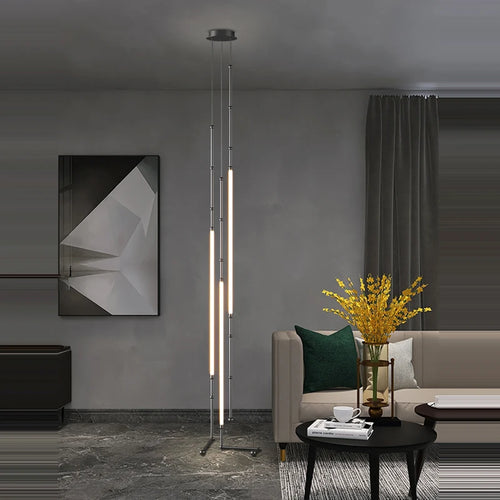 Art deco LED pendant chandelier - vue 2 sur 16