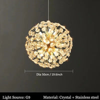 Modern decorative crystal LED chandelier luxury 2024