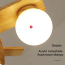 Solid wood airplane pendant light for children