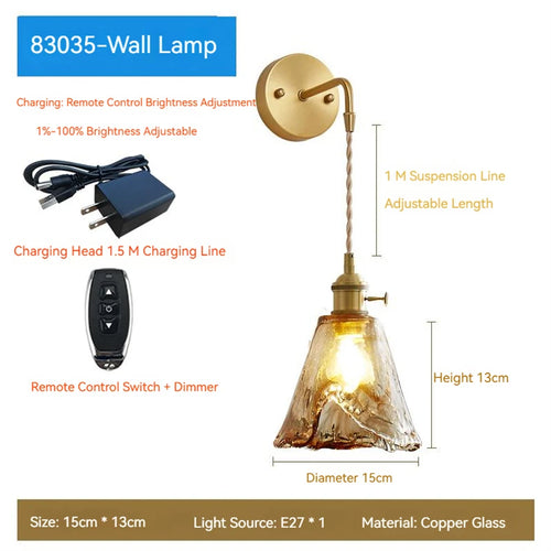 Modern glass LED pendant light for interior decoration - vue 19 sur 20