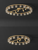 Copper and crystal chandelier for modern decor 2024
