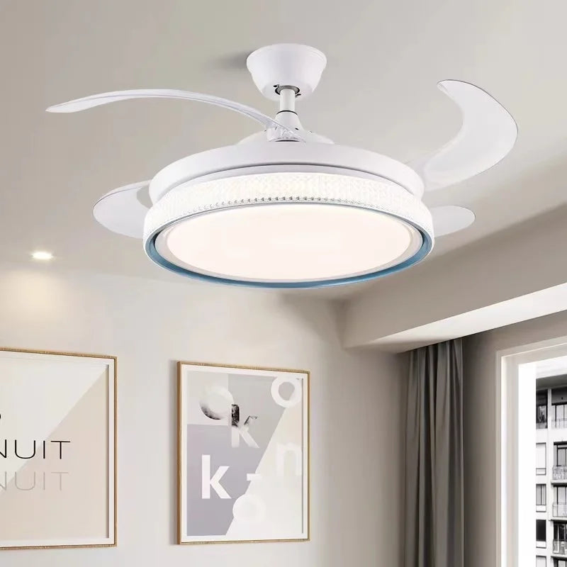 plafonnier led intelligent à pales rétractables design moderne - vue 4 sur 19