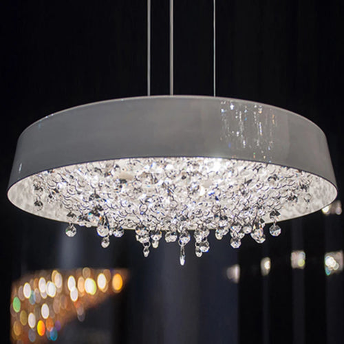 Modern minimalist crystal chandelier for indoor lighting - vue 5 sur 12