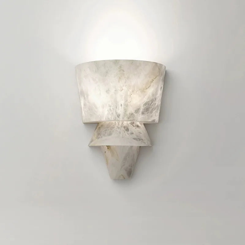 Modern minimalist natural marble LED decorative wall light